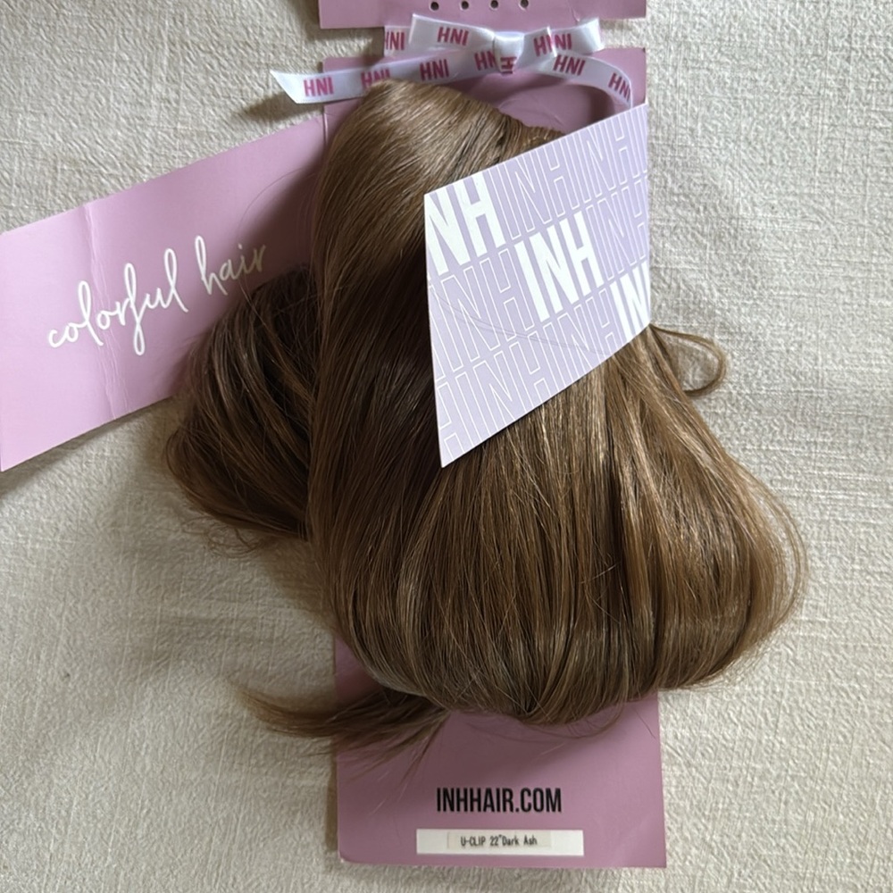 INH Hair Brown U-Clip Hair Extension- new